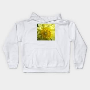 Yellow Sunburst Flower Kids Hoodie